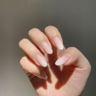 24pcs%20Gradient%20False%20Nails%20Artificial%20Cherry%20Red%20Nails%20Press%20On%20Nail%20Tips%20Short%20Nail%20Art%20with%20Glue%20Sticker%20French%20Nail%20-%20Image%203