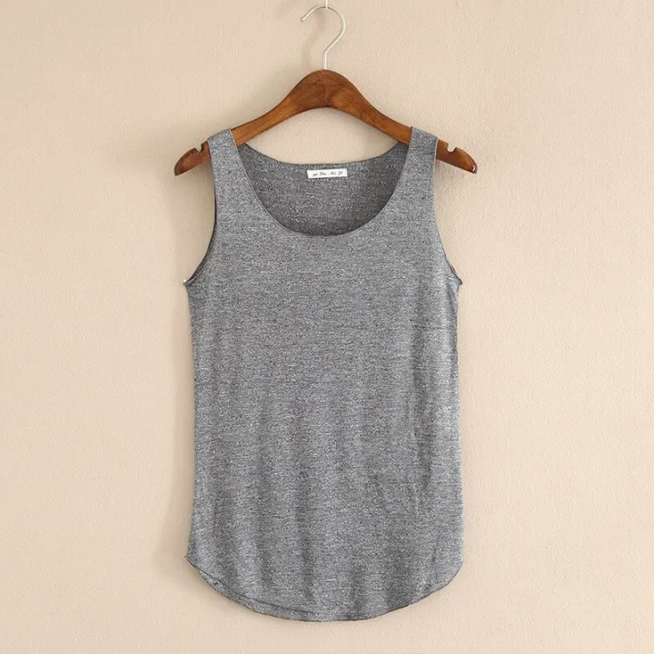 Spring%20Summer%20New%20Tank%20Tops%20Women%20Sleeveless%20Round%20Neck%20Loose%20T%20Shirt%20Ladies%20Vest%20Singlets%20-%20Image%205