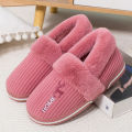 Litfun Warm Plush Slippers For Women Men Winter Indoor Fashion Furry Slippers Flully Cotton Slides Comfortable Home Bedroom Shoe House Foocus.