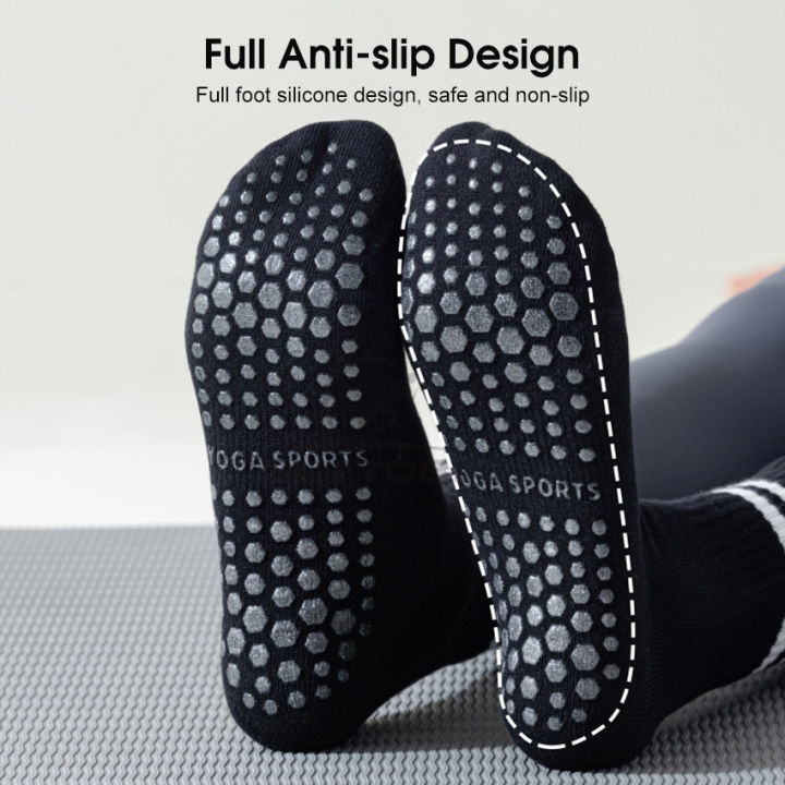 Outtobe%20Yoga%20Socks%20Sports%20Socks%20with%20Grips%20for%20Women%20Home%20House%20Floor%20Barre%20Non-slip%20Socks%20Dance%20Pilates%20Fitness%20Cotton%20Stocking%20-%20Image%202