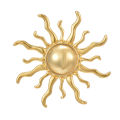 Gold sun pin women's niche design sense ins trendy high-end blazer neckline brooch ornaments accessories. 
