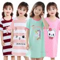 Unicorn Cotton Nightdress Little Teen Girl Pajamas Dresses Children Cartoon Summer Nightgown Home Clothes Kids Sleepwear Gecelik.