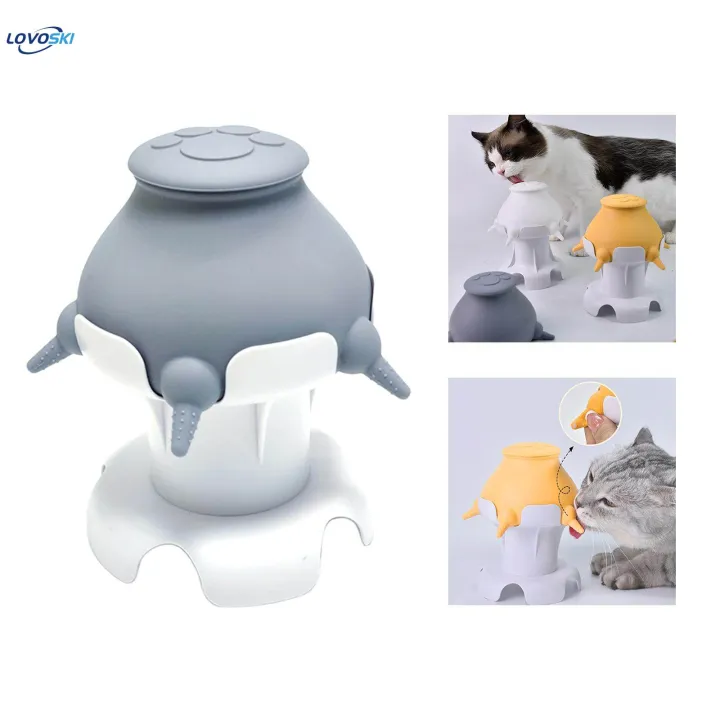 Pet%20Milk%20Bowl%20Pets%20Nursing%20Bottle%20Anti%20Choking%205%20Nozzles%20Nursing%20Station%20Gray%20Hollow%20Base%20-%20Image%202