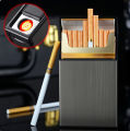 Small Cigarete Case Lighter Integrated USB Rechargeable Windproof Lighter Creative Split Cigarete Lighter Men's Gadget.