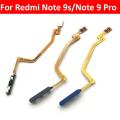 100% Original Touch ID Fingerprint Sensor scanner Home Return Key Menu Button Flex Cable For Xiaomi Redmi Note 9S 9 Pro.