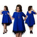 AliExpress ebay amazon lace panels big swing plus size women's dress. 
