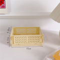 Mini Plastic Storage Box Collapsible Storage Container Desktop Cosmetic Basket ANLAN. 