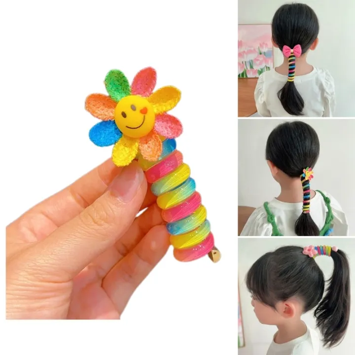 Children%20Dopamine%20Girls%20Jelly%20Color%20Ponytail%20Elastic%20Hair%20Bands%20Rubber%20Tie%20Bundle%20Scrunchies%20Telephone%20Wire%20Kids%20Accessories%20-%20Image%205