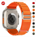 Nylon Strap for Apple Watch Ultra 2 Band 49mm 44mm 8 9 7 45mm 40mm 41mm Mm Nylon Bracelet Correa Iwatch Series SE 6 5 4 42mm 44. 