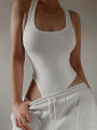 Sleeveless Knit Bodysuit 2023 Hot Summer Bodycon Off Shoulder Halter Tops Casual Street Bodice For Women ClubWear.