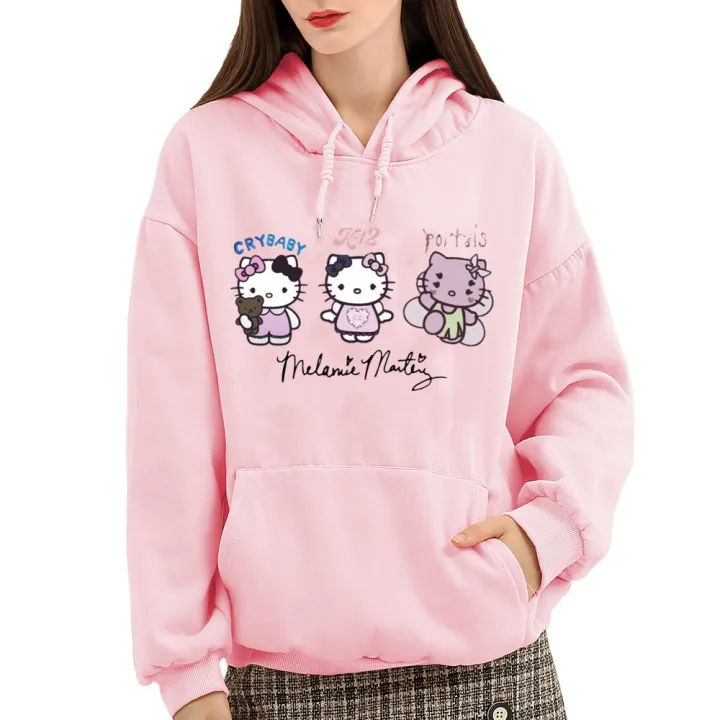Pink Cartoon Hello Kitty Women's Hoodie Funny Melanie Martinez Hoodies Printing Sweatshirt Spring/Autumn Women Tops Clothes