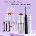 GeZhou Electric Sonic Toothbrush & Water Flosser USB Charge Waterproof 3 Modes 3 Brush Heads Toothbrushes Teeth Cleane Row. 