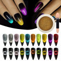 3D Chrome Cat Magnet Nail Glitter Powder Chameleon Shiny Nail Pigment Gel Nail Polish Supplies Magic Cat's Eye Magnetic Powder Conbo. 