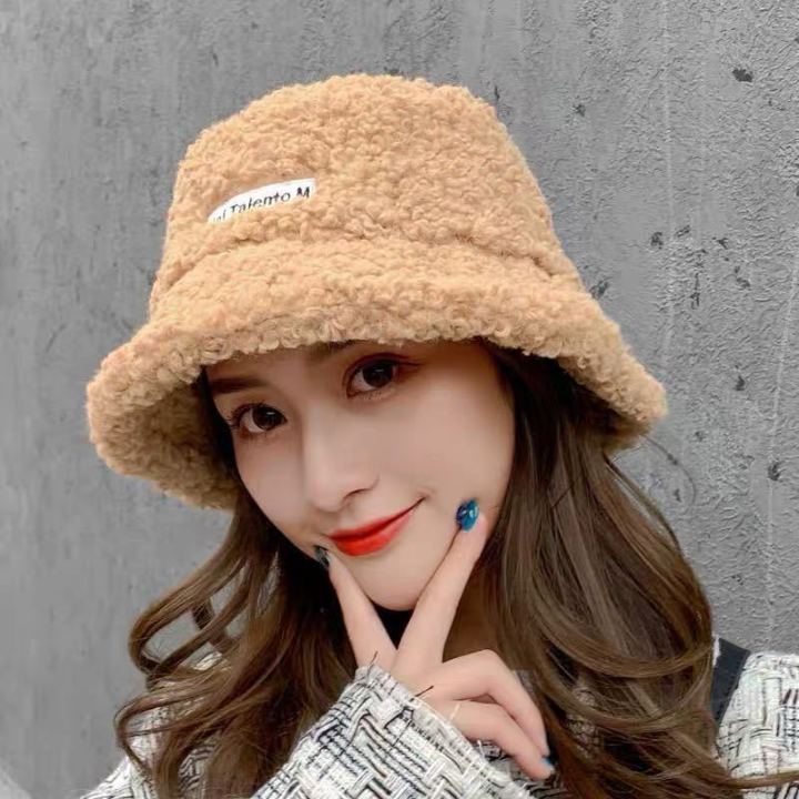 2021%20New%20Hats%20for%20Women%20Autumn%20Winter%20Bucket%20Hats%20Lamb%20Plush%20Soft%20Warm%20Fisherman%20Hat%20Panama%20Casual%20Caps%20Lady%20Flat%20Top%20Cap%20-%20Image%203