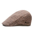 Hat Men's Spring and Summer Korean Style Fashion Style Peaked Cap Advance Hats Plaid Baseball Cap Sun Hat Beret Sun Hat.