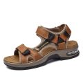 Brand Summer Men's Sandals Genuine Leather Men Slippers Gladiator Men Beach Sandals Soft Comfortable Outdoors Wading Shoes 38-48.