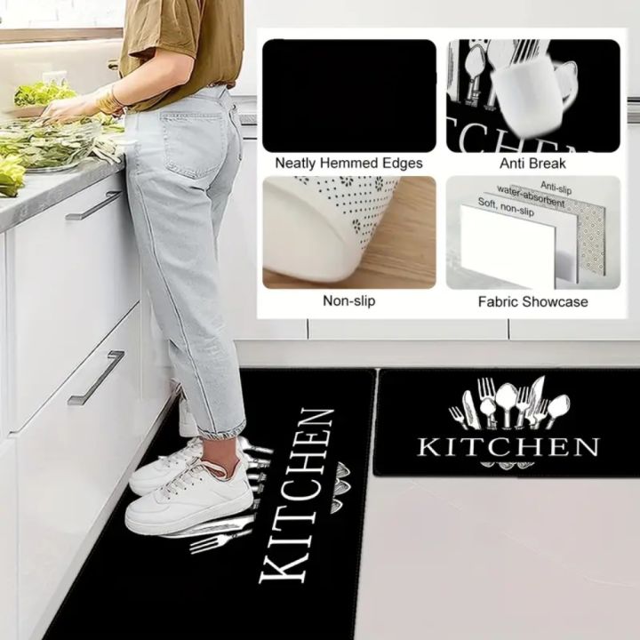 Kitchen%20Carpet%20Tableware%20Pattern%20Kitchen%20Runner%20Rug%20Non-slip%20Dirt-resistant%20Floor%20Mat%20Rectangle%20Washable%20Doormat%20Entrance%20-%20Image%205