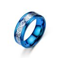 Wholesale Man Ring Carbon Fiber Black Dragon Inlay Comfort Fit Stainless steel Rings for Men Wedding Band Ring. 