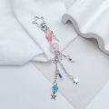 Blue Pink Jellyfish Keychain Jellyfish Phone Charm Star Phone Strap Y2K Beaded Long Tassel Keychain.