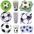 Football Theme Disposable Tableware Soccer Plates Napkins Cup Tablecloth Boys Sports Theme Football Birthday Party Decorations. 