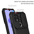 For OPPO A15 / OPPO A15S Phone Case Hard Sliding Lens Protect Kickstand Back Cover. 