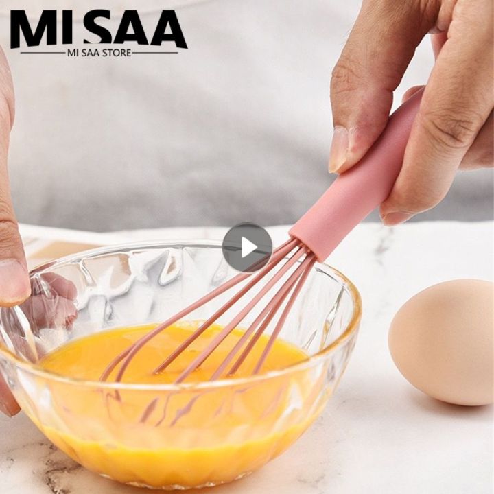 Mini Silicone Egg Beater Multifunctional Rotary Manual Egg Whisk Baking Flour Kitchen Accessories Coffee Egg Stirring Tool