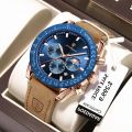 POEDAGAR Top Brand Luxury Men Watch For Man Sports Waterproof Luminous Date Chronograph Leather Men's Watches Quartz Male Clocks.