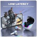 ONIKUMA T27 Bluetooth & 2.4G Dual Mode Wireless Gaming Earbuds with ENC Mic | White.