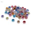 2x50 Pieces Aluminum Round Beads with Large Holes for DIY Jewelry Making 12MM.