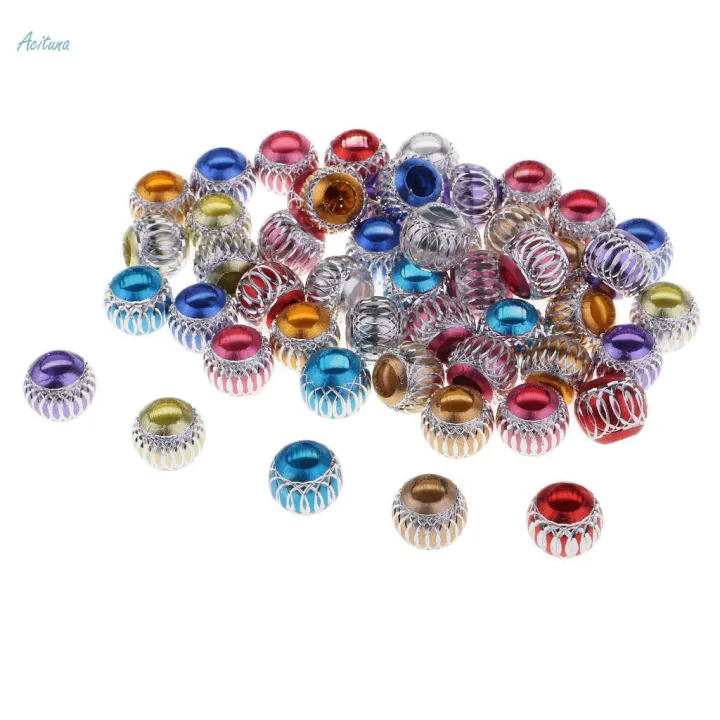 2x50%20Pieces%20Aluminum%20Round%20Beads%20with%20Large%20Holes%20for%20DIY%20Jewelry%20Making%2012MM%20-%20Image%203