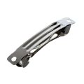 100 Pcs 50mm Metal French Barrettes Hair Clips Bows - Silver. 