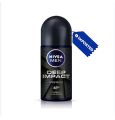 International product Deodorant Roll on NIVEA MEN Deep Black Charcoal used for male - 25 ml. 