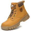【selevn roind】 Men Protective Boots Steel Toe Shoes Anti-smash Anti-puncture Work Boots Safety Shoes Indestructible Winter Boots Waterproof.
