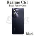 For Realme C61 Side Frame + Back Panel Housing + Camera Glass Back shell Replacement Spare Parts. 