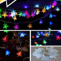 Star Shape Led String Light 28 Pcs Fairy Lights - Christmas Wedding Party Home Decoration Star Shaped Led Lights - String Curtain Window Bedroom Xmas Fairy Lamp Home Light Decoration - fairy lights for room decoration. 