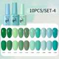 10Pcs/Set Summer Spring Fashion Gel Syrup Nail Polish Beautilux Born Pretty Top Coat Semi-permanent Nails Varnish Manicure. 