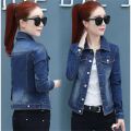 2024 New Short Denim Jackets Women Coat Wash Long Sleeve Vintage Casual Jean Jacket Bomber Denim Coat 3Xl 5Xl P326.