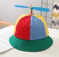 Propeller Multicolor Bucket Hat Kids Wide Brim Fisherman Hat Girls Boys Summer Autumn Panama Sun Hat Outdoor Beach Fishing Cap.