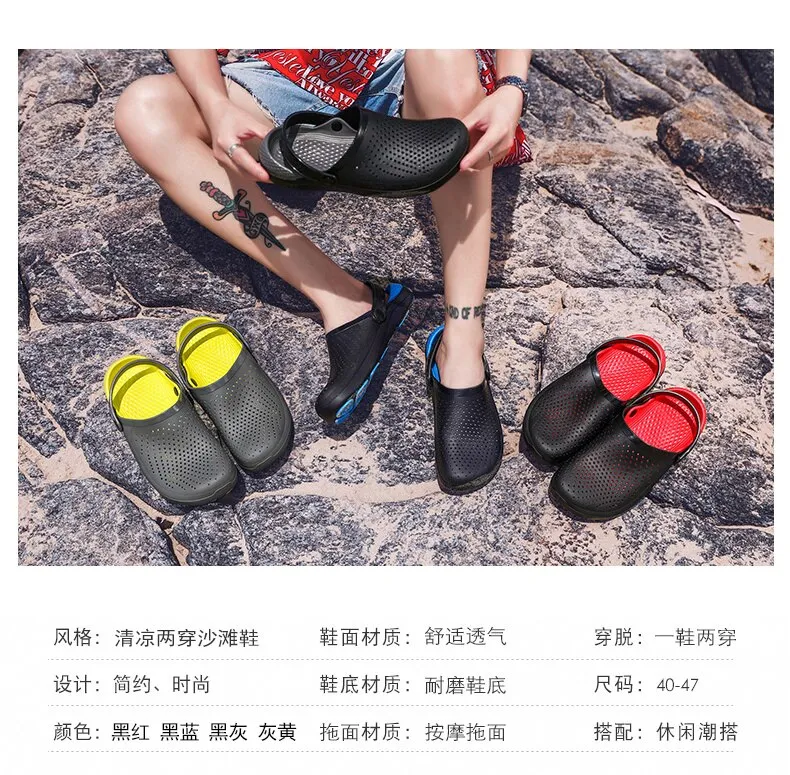 Men's Sandals 47 Size Crocks LiteRide Hole Shoes Clogs Sandals Men