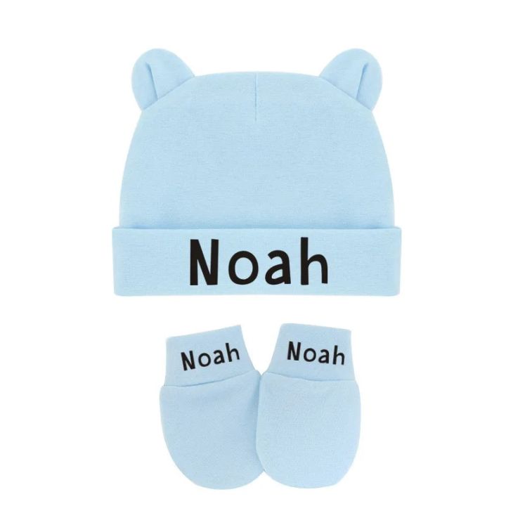 Custom%20Name%20Newborn%20Baby%20Cotton%20Beanies%20Hospital%20Hat%20and%20Mittens%20Set%20Solid%20Candy%20Color%20Stretchy%20Infant%20Warm%20Cap%20Gloves%200-1%20Years%20-%20Image%204