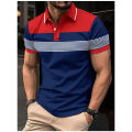 Mens Polo Short Sleeve Tops Fashion Mens Polo Clothing New Mens Printed Striped Polo Shirt Casual Plus Size Blouse.