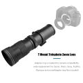 Andoer Camera Lens for Canon Nikon Sony Fujifilm Olympus MF Super Telephoto Zoom Lens F/8.3-16 420-800mm T Mount 1/4 Thread. 