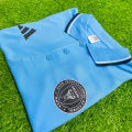 inter miami polo t shirt for men lake blue color. 