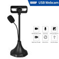 Webcam 480P Full HD 1080P with External Microphone Camara Stand for Laptop Desktop Video Calling for Youtube Recording Web Cam.