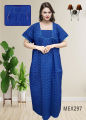 Block Printed Pure Cotton 2 Sided Chain Maternity Maxi For Women. 