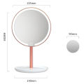 Smart Tricolor LightledMakeup Mirror Dresser Table Foldable Cosmetic Mirror with LightUSBRechargeable Gift Mirror. 