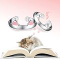 Trendy Cat Paw and Ear Ring for Girls, Minimalist Indie Pet Jewelry, Open Design Finger Ring. 