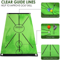 Golf Swing Mat Batting Trajectory Direction Detection Training Pad Green for Indoor/Outdoor Swing Detection Batting.