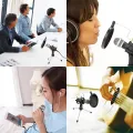 NASUM Condenser Microphone NASUM Portable Mini Recording Microphone 3.5mm Plug & Play Home Studio Microphones for Online Chatting/ Cellphone/ / Laptops/ YouTube -. 