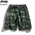 JEEPJeep Men's Fifth Pants Summer Shorts Men's Thin Breathable Tooling Half Pants Outdoor Fishing Multi-Pocket Fashion.